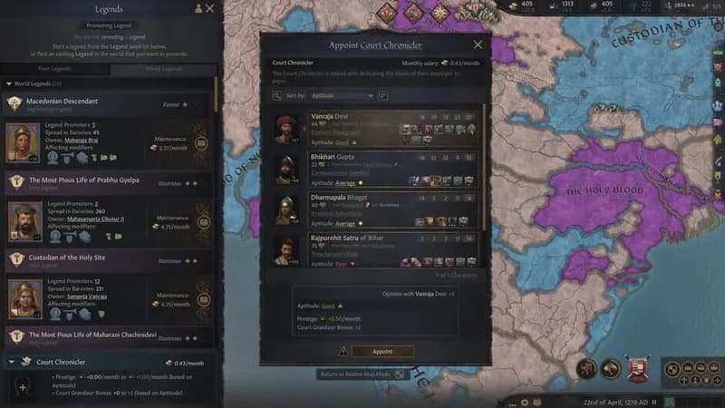 Crusader Kings III: Legends of the Dead gameplay screenshot 2
