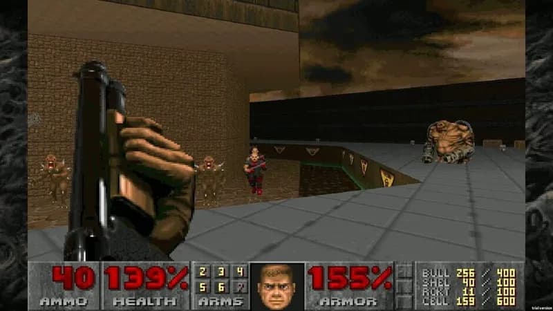 DOOM gameplay screenshot 1