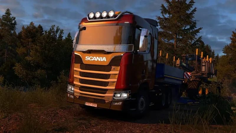 Euro Truck Simulator 2 - Forest Machinery gameplay screenshot 1