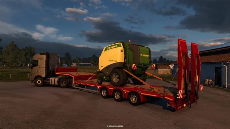 Euro Truck Simulator 2 - KRONE Agriculture Equipment gameplay screenshot 2