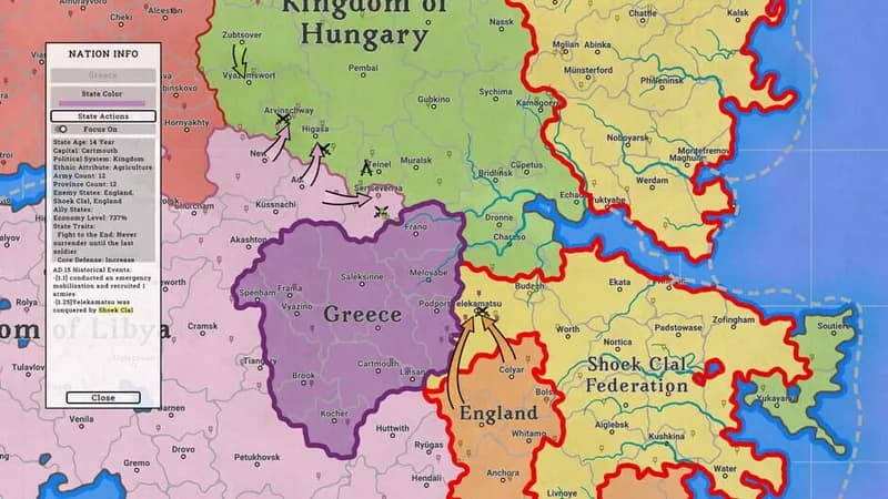 Fantasy Map Simulator gameplay screenshot 1