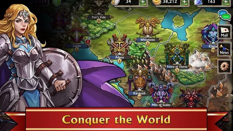 Gems of War - Puzzle RPG gameplay screenshot 1