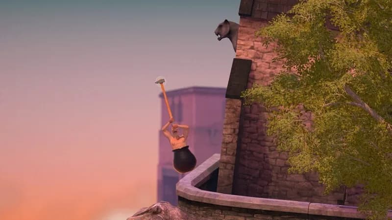 Getting Over It with Bennett Foddy gameplay screenshot 2