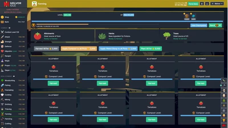 Melvor Idle gameplay screenshot 4