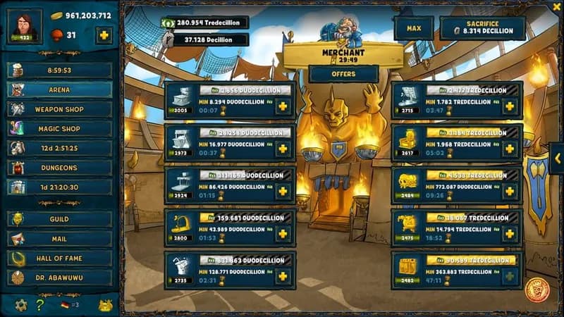 Shakes and Fidget gameplay screenshot 3