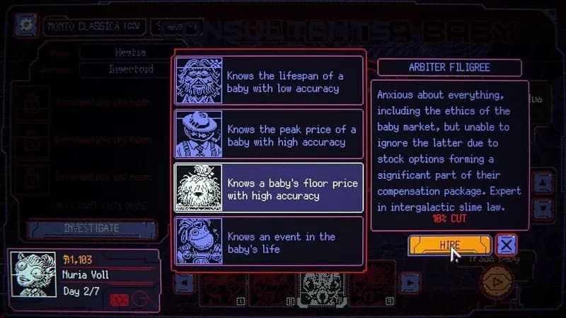 Space Warlord Baby Trading Simulator gameplay screenshot 2