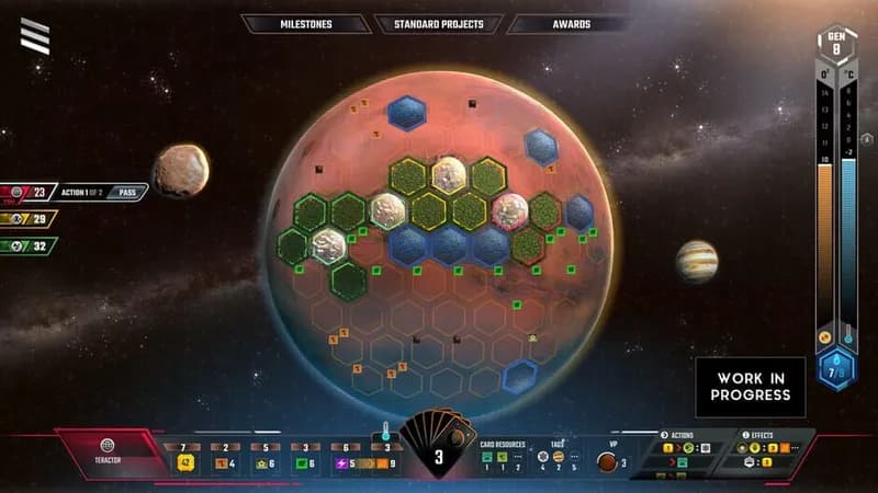 Terraforming Mars gameplay screenshot 1