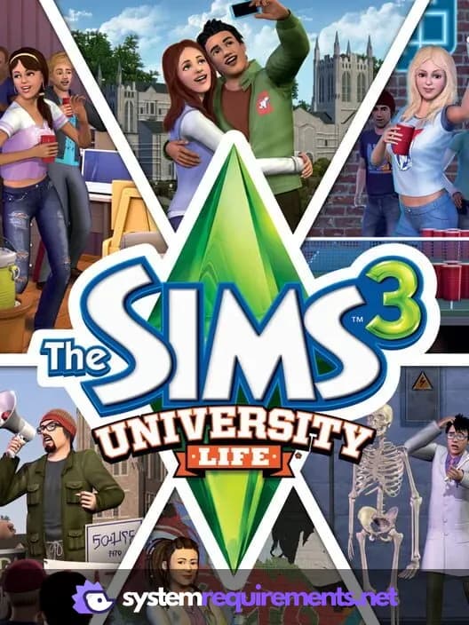 The Sims 3: University Life PC game cover art