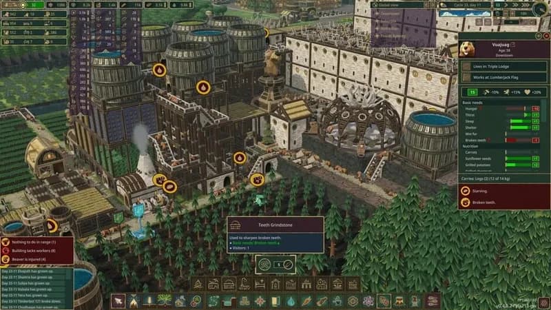 Timberborn gameplay screenshot 1