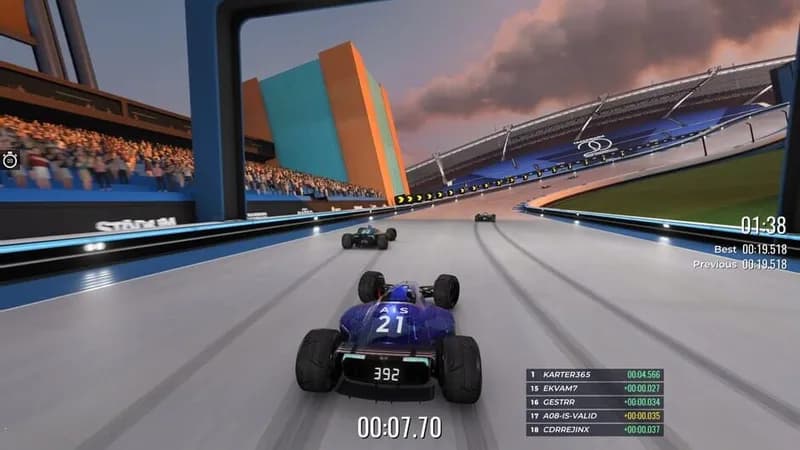 Trackmania gameplay screenshot 1