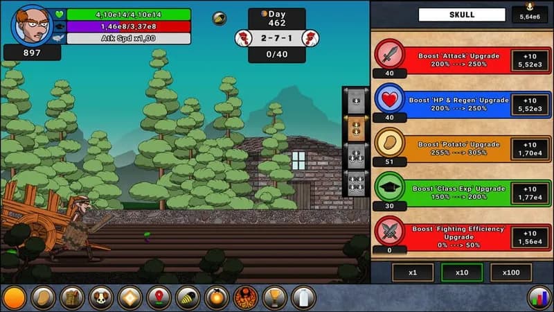 Farmer Against Potatoes Idle gameplay screenshot 1