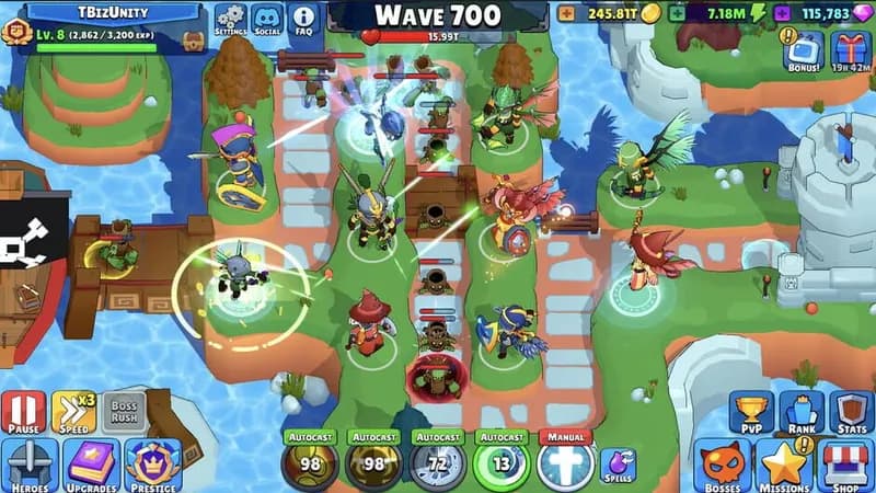 Idle Hero TD - Tower Defense gameplay screenshot 1