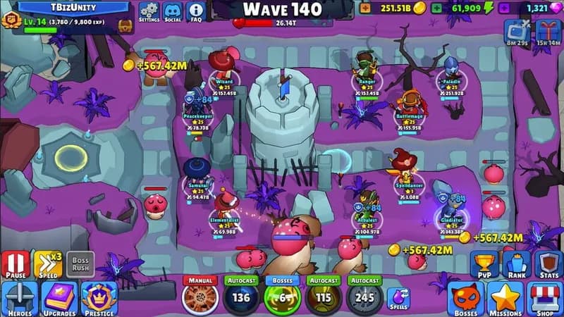 Idle Hero TD - Tower Defense gameplay screenshot 4