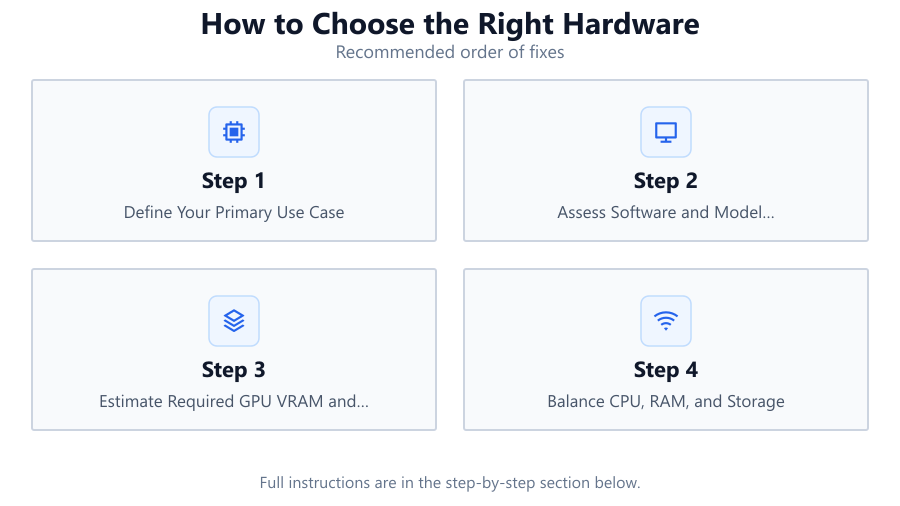 How to Choose the Right Hardware: Recommended order of fixes