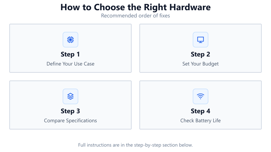 How to Choose the Right Hardware: Recommended order of fixes
