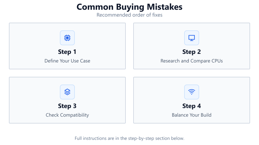 Common Buying Mistakes: Recommended order of fixes