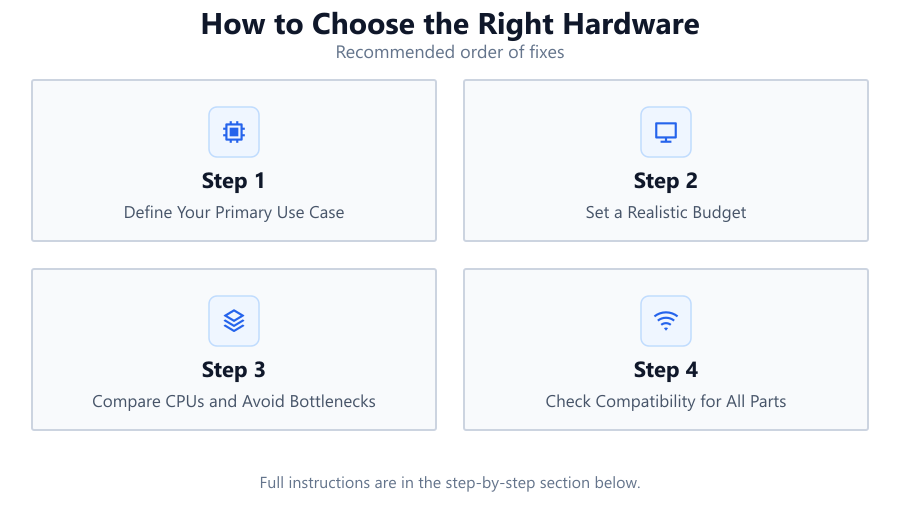 How to Choose the Right Hardware: Recommended order of fixes