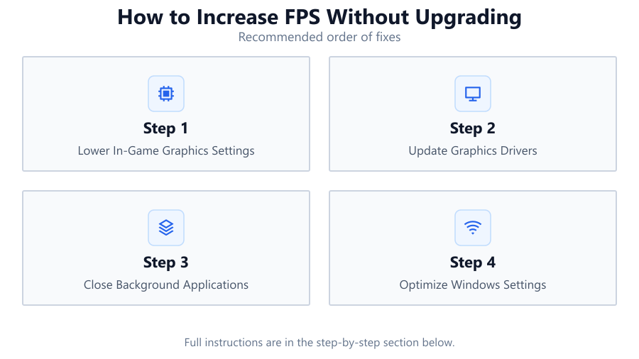 How to Increase FPS Without Upgrading: Recommended order of fixes