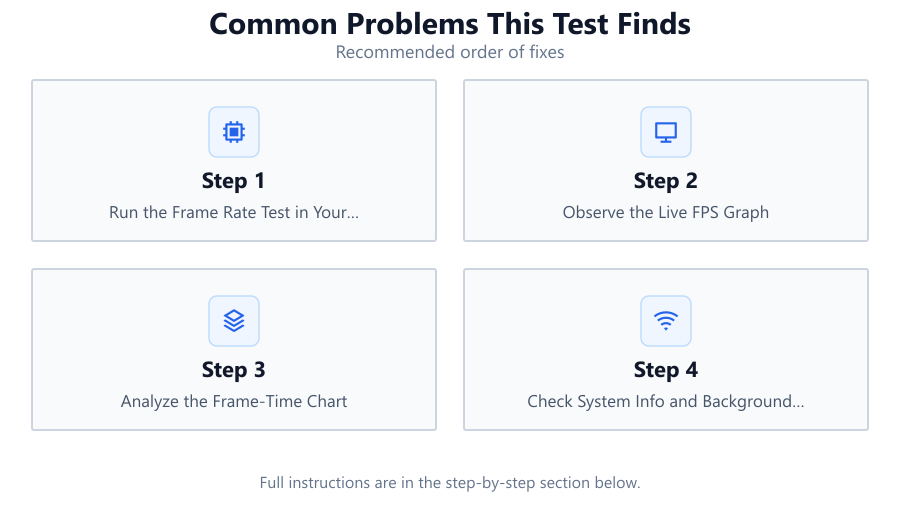 Common Problems This Test Finds: Recommended order of fixes