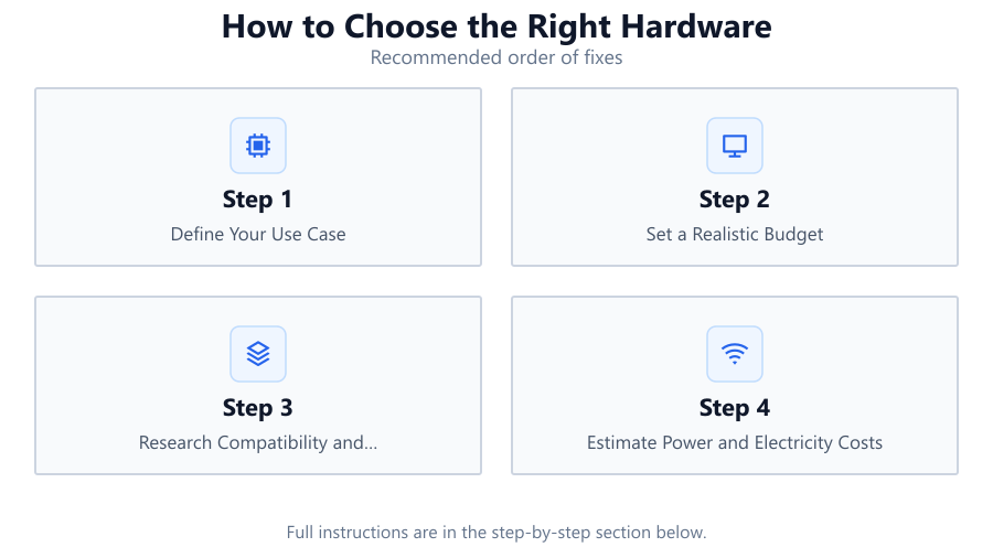 How to Choose the Right Hardware: Recommended order of fixes