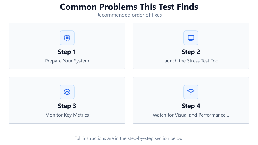 Common Problems This Test Finds: Recommended order of fixes