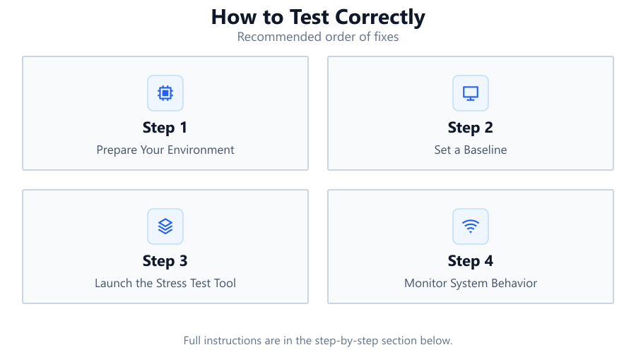 How to Test Correctly: Recommended order of fixes