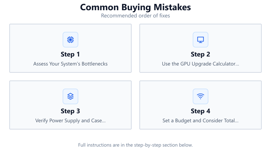 Common Buying Mistakes: Recommended order of fixes