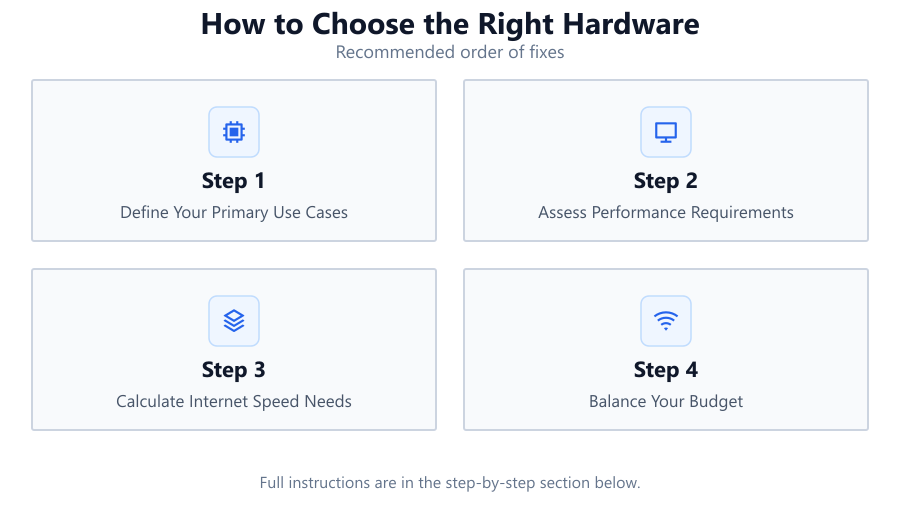 How to Choose the Right Hardware: Recommended order of fixes