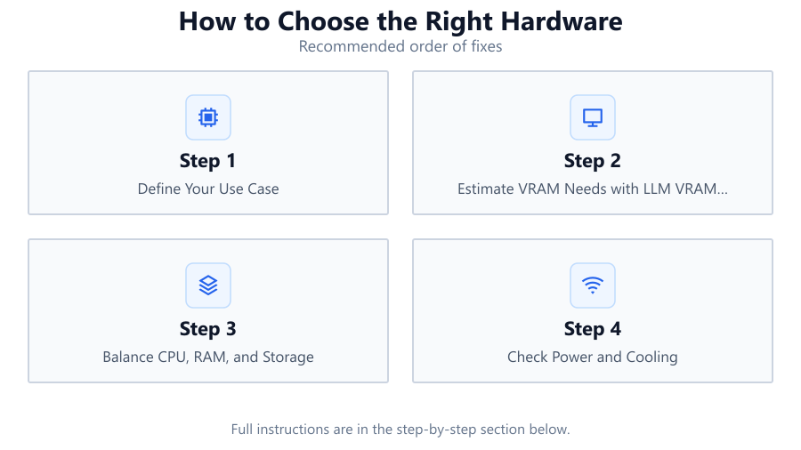 How to Choose the Right Hardware: Recommended order of fixes