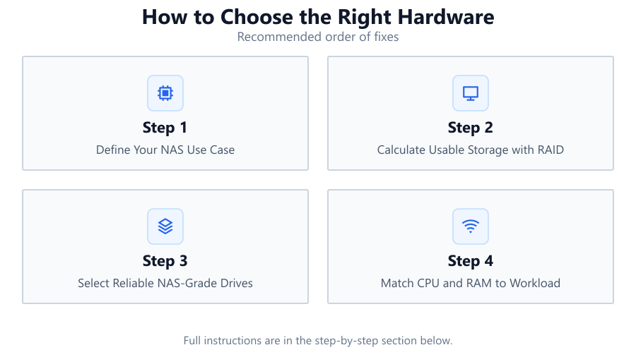 How to Choose the Right Hardware: Recommended order of fixes