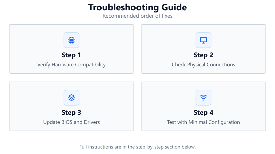 Troubleshooting Guide: Recommended order of fixes