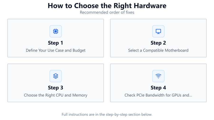 How to Choose the Right Hardware: Recommended order of fixes