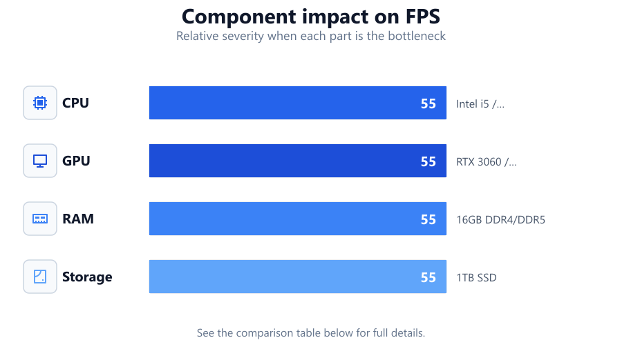 How to Choose the Right Hardware: Relative severity when each part is the bottleneck
