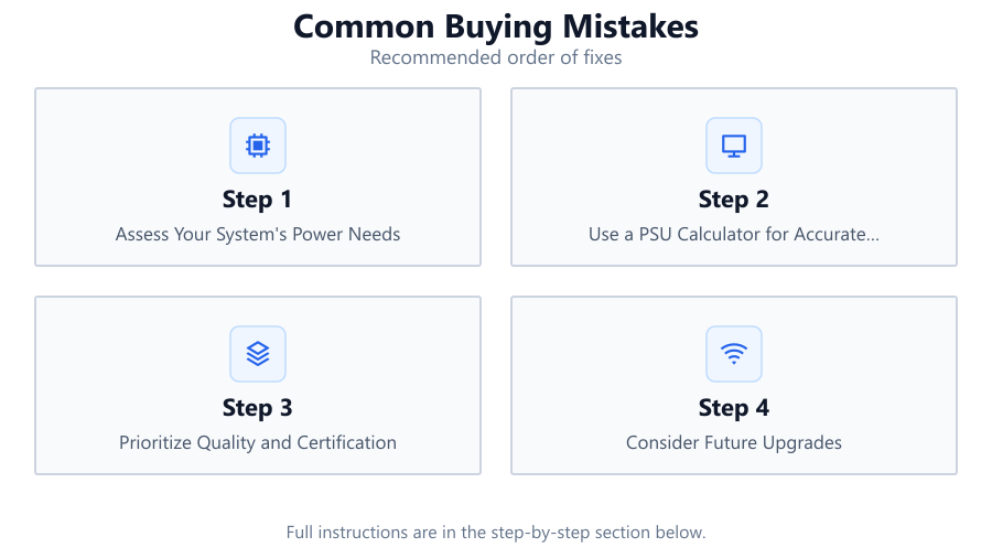 Common Buying Mistakes: Recommended order of fixes