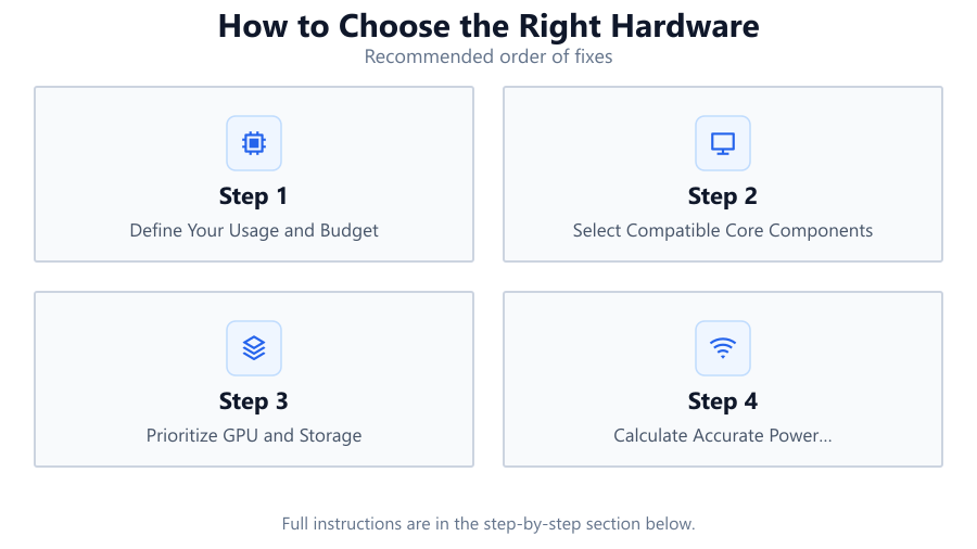 How to Choose the Right Hardware: Recommended order of fixes