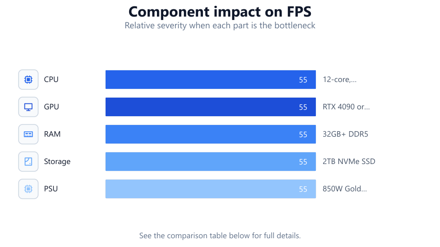 How to Choose the Right Hardware: Relative severity when each part is the bottleneck
