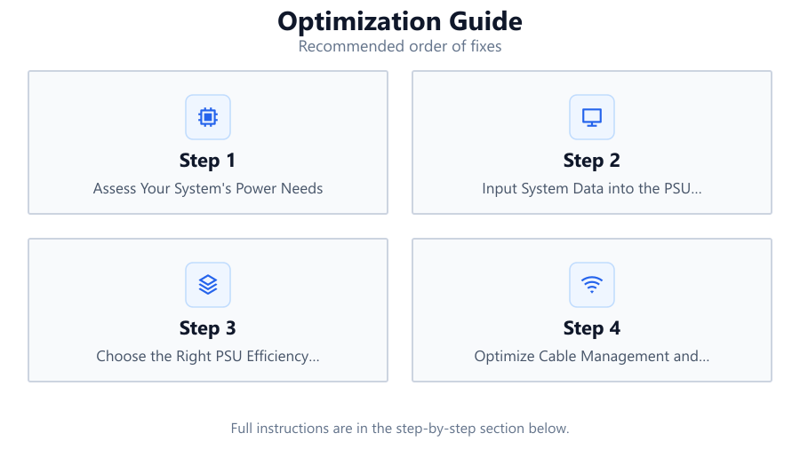 Optimization Guide: Recommended order of fixes