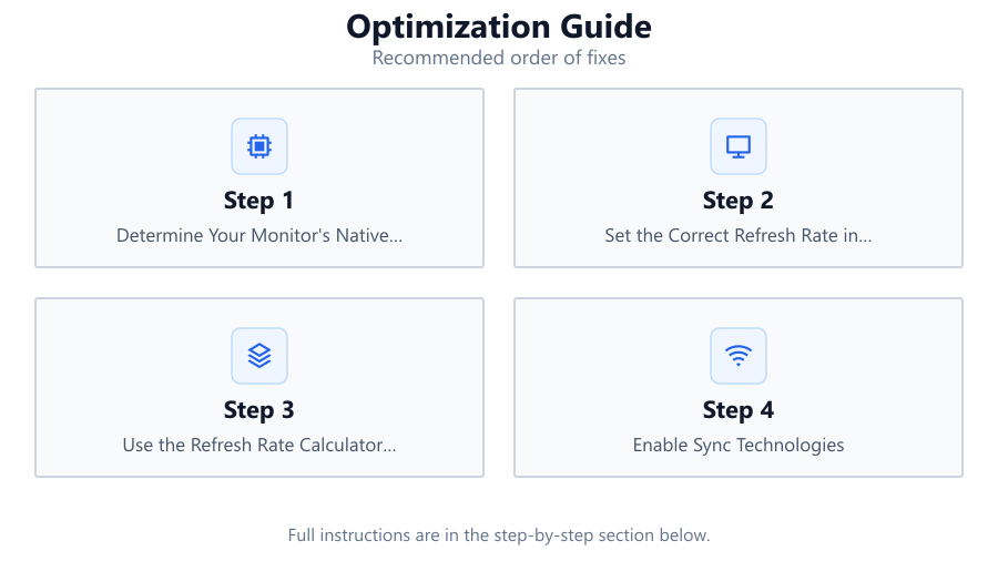 Optimization Guide: Recommended order of fixes