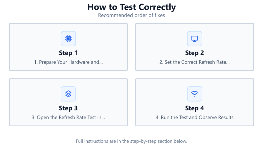 How to Test Correctly: Recommended order of fixes