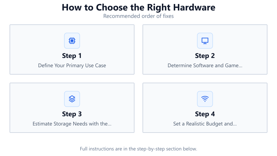 How to Choose the Right Hardware: Recommended order of fixes