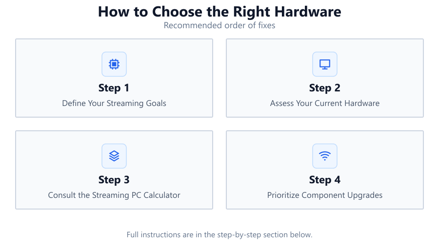 How to Choose the Right Hardware: Recommended order of fixes
