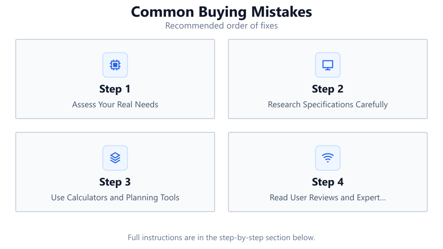 Common Buying Mistakes: Recommended order of fixes