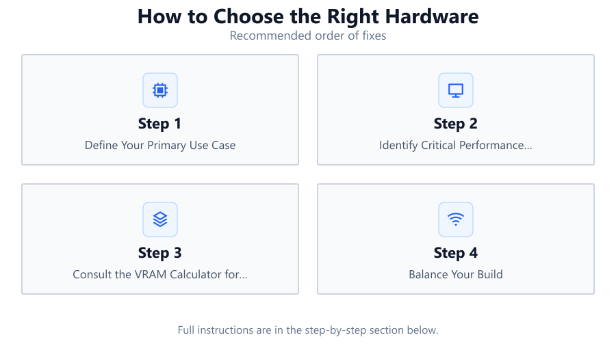 How to Choose the Right Hardware: Recommended order of fixes